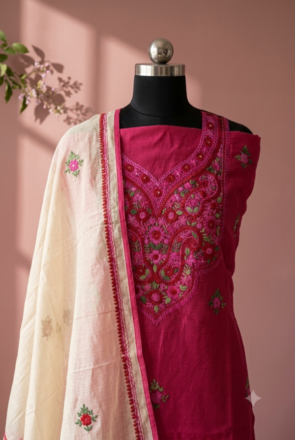 Thread work suit [ Neck butti suit ]
